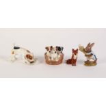 THREE ROYAL DOULTON CHINA MODELS OF ANIMALS, comprising: OLYMPIC BUNNYKINS, DB 28 and THREE