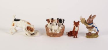 THREE ROYAL DOULTON CHINA MODELS OF ANIMALS, comprising: OLYMPIC BUNNYKINS, DB 28 and THREE