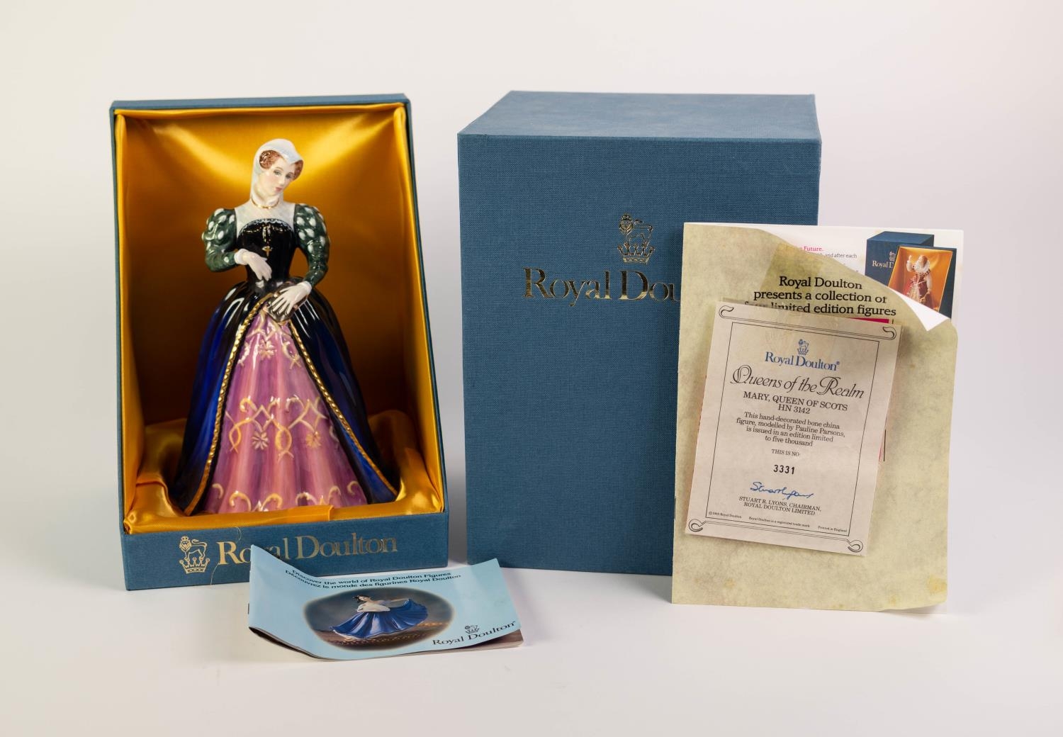 ROYAL DOULTON LIMITED EDITION QUEENS OF THE REALM CHINA FIGURE, ?MARY, QUEEN OF SCOTS?, HN3142, with - Image 4 of 4