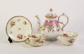 THIRTY THREE PIECE FOLEY CHINA PART TEA SERVICE, now suitable for nine persons, floral printed