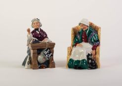 TWO ROYAL DOULTON CHINA FIGURES, ?SCHOOLMARM?, HN2223, and ?FORTY WINKS?, HN1974, (2)