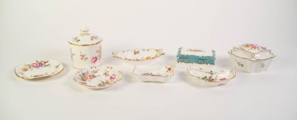 SEVEN SMALL PIECES OF MODERN ROYAL CROWN DERBY ?DERBY POSIES? CHINA, comprising: PRESERVE JAR AND