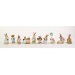 THREE BESWICK POTTERY BEATRIX POTTER FIGURES, comprising: COTTONTAIL, APPLEY DAPPLY and BENJAMIN