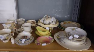 A QUANTITY OF MISCELLANEOUS DOMESTIC CERAMICS, INCLUDING; ART DECO TEA WARES