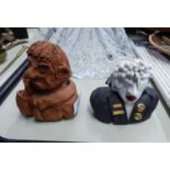 TWO STUDIO POTTERY ORNAMENTS OF MEN (2)