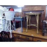 THREE LOOM ITEMS OF FURNITURE AND A COFFEE TABLE (4)