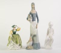 THREE MODERN CHINA FIGURES, comprising: ?SIMON? BY PAULINE SHONE FOR SPODE, white glazed, ROYAL