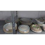 ROYAL DOULTON 'HAMPTON COURT' DINNER WARES, TUREEN, DINNER PLATES ETC... TWO 'BONE CHINA ENGLAND'