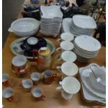 HARMONY ?FLUTED WHITE GOLD? DINNER SERVICE AND MISCELLANEOUS DOMESTIC CERAMICS