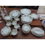 SIXTY NINE PIECE NORITAKE ?DAPHNE? CHINA PART DINNER AND TEA SERVICE, now suitable for six