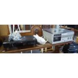 SHARP BOTH SIDES PLAY DISC STEREO SYSTEM VZ-1500E, TAPE DECK, AMPLIFIER AND TUNER AND A SONY COMPACT