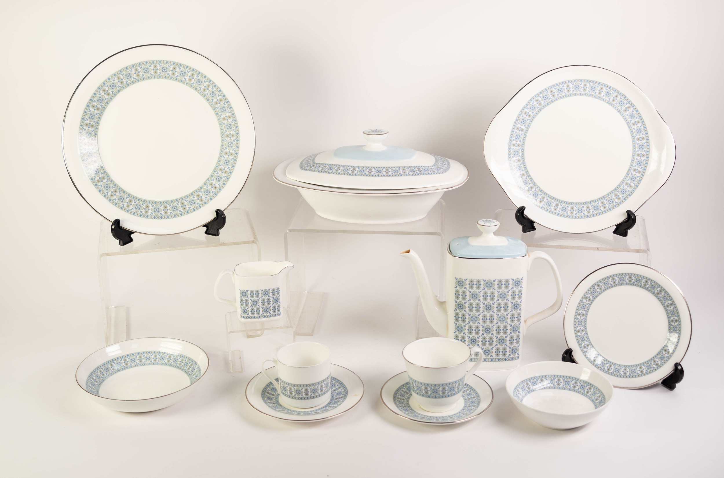 SEVENTY EIGHT PIECE ROYAL DOULTON ?COUNTERPOINT? PATTERN CHINA PART DINNER, TEA AND COFFEE