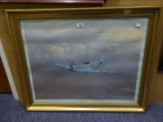 COULSON ARTIST SIGNED COLOUR PRINT ?BIRTH OF A LEGEND?, PICTURE OF A SPITFIRE