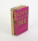 IAN FLEMING - Live and Let Die, pub Jonathan Cape, rpt 1960, with unpriced clipped dustjacket 15s