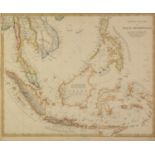 ANTIQUE HAND COLOURED MAP OF EASTERN ISLANDS OR MALAY ARCHIPELAGO, PUBLISHED BY BALDWIN & CRADOCK,
