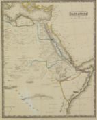 TWO NINETEENTH CENTURY HAND COLOURED MAPS OF AFRICA EAST AFRICA, PUBLISHED BY J. GELLATLY AND