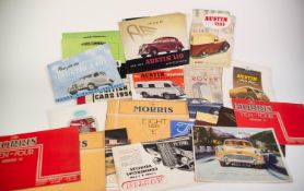 MOTOR CAR INTEREST. An interesting selection of trade material relating to various vintage cars to