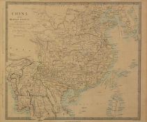 ANTIQUE HAND COLOURED MAP OF CHINA AND THE BIRMAN EMPIRE WITH PARTS OF COCHIN-CHINA AND SIAM BY