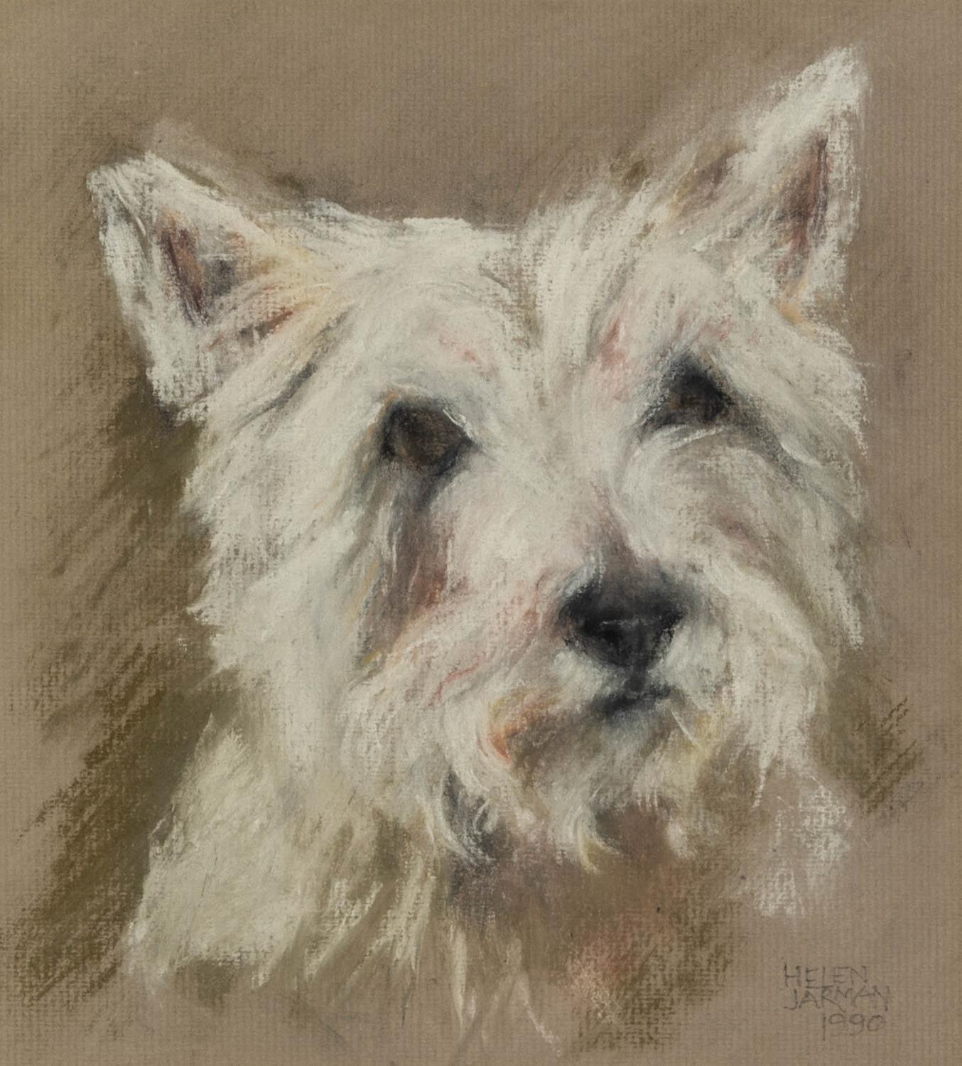 HELEN JARMAN (TWENTIETH CENTURY) TWO PASTEL DRAWINGS Dog Portraits Both signed ?Gyppy?, dated 1997 6 - Image 2 of 2