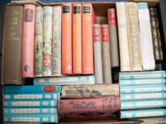 FICTION, VARIOUS, including: PROUST, SITWELL, SWINBURNE, contents of one box