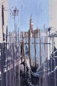 KRIS HARDY (b.1978) MIXED MEDIA ON CANVAS ?View of St. Marks' Signed, titled to gallery label