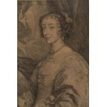 ANTIQUE ENGRAVING Half-length female portrait Unsigned 9? x 6? (22.8cm x 15.2cm), no margins