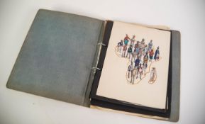 PETER ABBOTT - An original MANUSCRIPT book titled, Military Uniforms of Africa. Presents as a ring