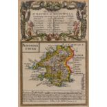ANTIQUE HAND COLOURED MAP OF ?THE ROAD FROM ST. DAVID?S TO HOLYWELL, with a HAND COLOURED MAP OF