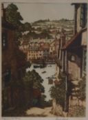 JOHN LEWIS STANT (1905-1964) ARTIST SIGNED COLOURED ETCHING ?Bodennack Ferry, Fowey? 11 ½? x 8 ½? (