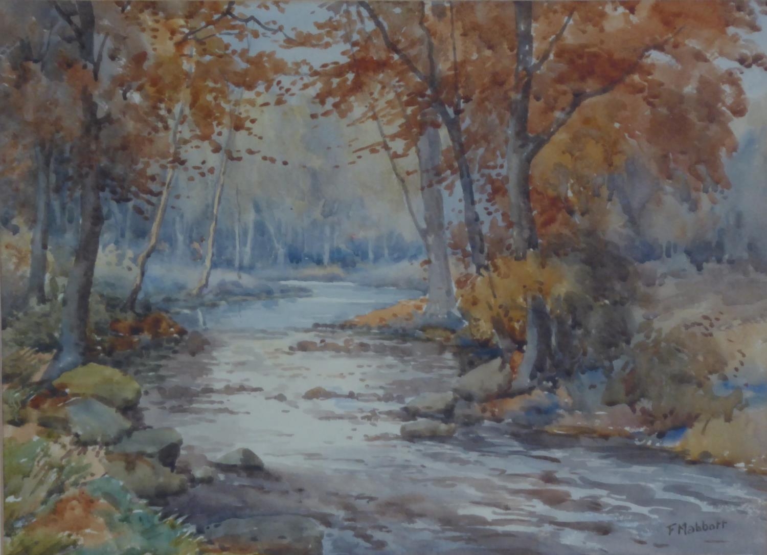 F. MABBOTT (TWENTIETH CENTURY) PAIR OF WATERCOLOUR DRAWINGS ?The River Don at Outerbridge-Sheffield'