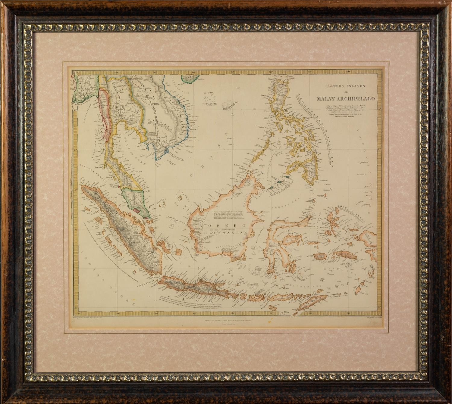 ANTIQUE HAND COLOURED MAP OF EASTERN ISLANDS OR MALAY ARCHIPELAGO, PUBLISHED BY BALDWIN & CRADOCK, - Image 2 of 2