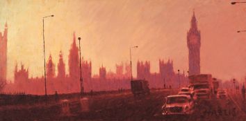 ROLF HARRIS (b.1930) ARTIST SIGNED LIMITED EDITION COLOUR PRINT ON CANVAS ?Fifties Rush Hour?, (93/