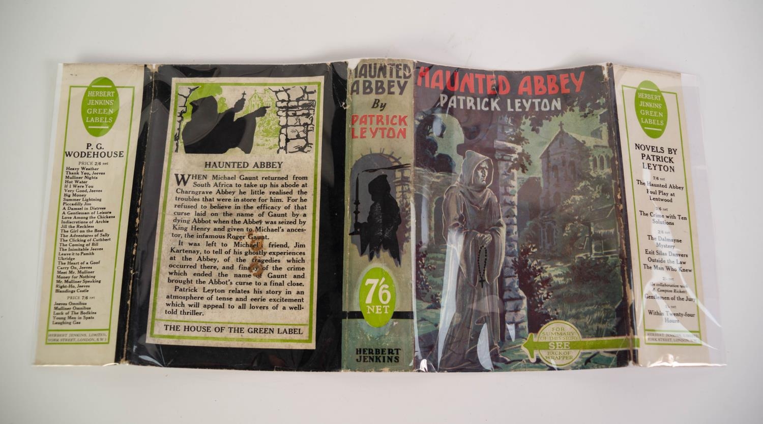 SUPERNATURAL FICTION. Patrick Leyton - Haunted Abbey, pub Herbert Jenkins 1936 1st/1st, 312pp + - Image 5 of 5