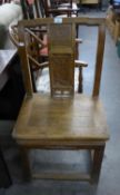 CHINESE PROVINCIAL ANTIQUE SINGLE CHAIR, THE BROAD SPLAT TO THE BACK, WELL CARVED IN TWO RESERVES,