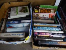 A GOOD SELECTION OF BOOKS - MAINLY RELATING TO TRAVEL AND FOOD (CONTENTS OF 3 BOXES)