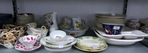 MELBA PART TEA SERVICE, HAVING GILT AND BLACK FLORAL DECORATION (34 PIECES), AND A TUSCAN CHINA PART