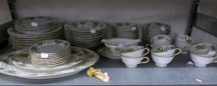 SIXTY NINE PIECE NORITAKE ?DAPHNE? CHINA PART DINNER AND TEA SERVICE, now suitable for six