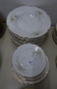 TWENTY TWO PIECE GERMAN PORCELAIN PART DINNER SERVICE, NOW SUITABLE FOR FOUR PERSONS, printed with