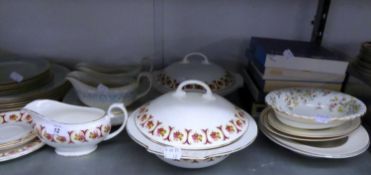 ROYAL DOULTON 'HAMPTON COURT' DINNER WARES, TUREEN, DINNER PLATES ETC... TWO 'BONE CHINA ENGLAND'