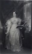 SAMUEL COUSINS AFTER G. SANDERS MEZZOTINT ENGRAVING ?Elizabeth Duchess of Rutland? 23? x 13 ½? (58.