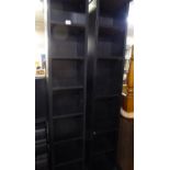 FOUR BLACK FINISH CD/DVD RACKS