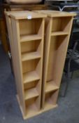 FOUR WOOD EFFECT DVD RACKS