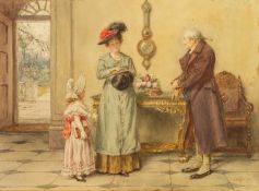 GEORGE GOODWIN KILBURN (1839-1924) WATERCOLOUR DRAWING ?Sunday Morning? Signed, attributed and