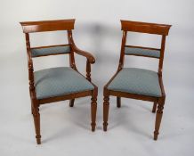 CHARLES BARR, SET OF TEN (8+2) EARLY VICTORIAN STYLE MAHOGANY DINING CHAIRS, each with upholstered