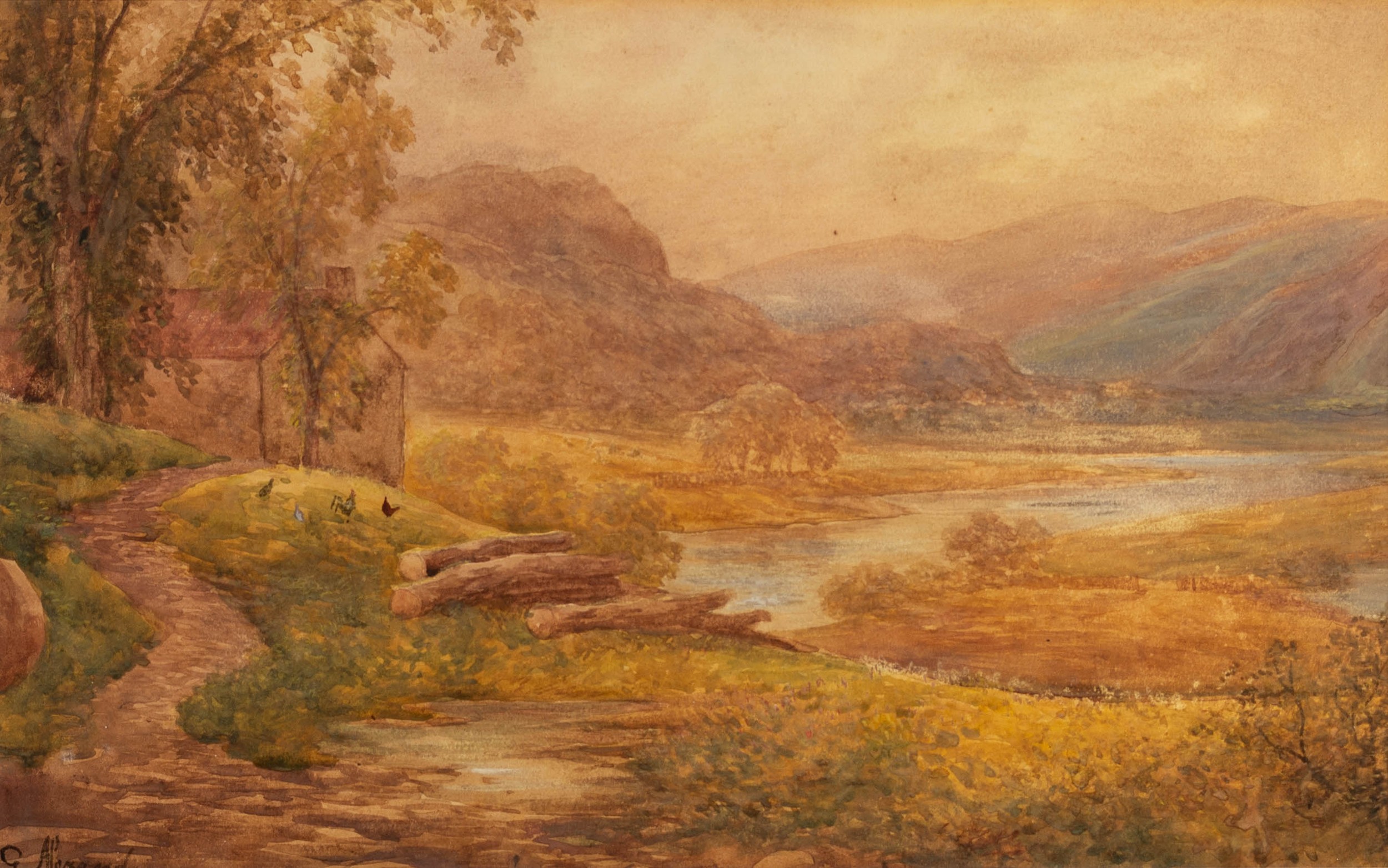 G. ALEXANDER (Early 20th Century) TWO WATERCOLOUR DRAWINGS Near Kendal and another lakeland scene