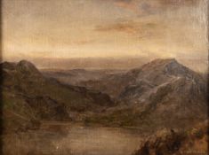 ASCRIBED A. WILDE PARSONS (NINETEENTH CENTURY) OIL PAINTING ON CANVAS LAID ON BOARD Highland lake