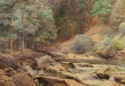 ERNEST ALBERT CHADWICK R.I. (1876 - 1956) WATERCOLOUR DRAWING In the Glen, Aberglaslyn Signed