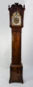 CIRCA 1900 CHIPPENDALE REVIVAL FINELY CARVED MAHOGANY CASED SMALL LONGCASE CLOCK, the 10 ½? Arabic