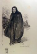 THEOPHILE ALEXANDRE STEINLEN (1859-1923 ARTIST SIGNED LIMITED EDITION LITHOGRAPH ?La Vieille des