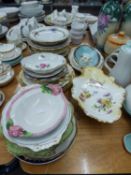 COLLECTION OF NINETEENTH CENTURY AND LATER CHINA PLATES, STANDS AND COMPORTS, to include: MEISSEN (